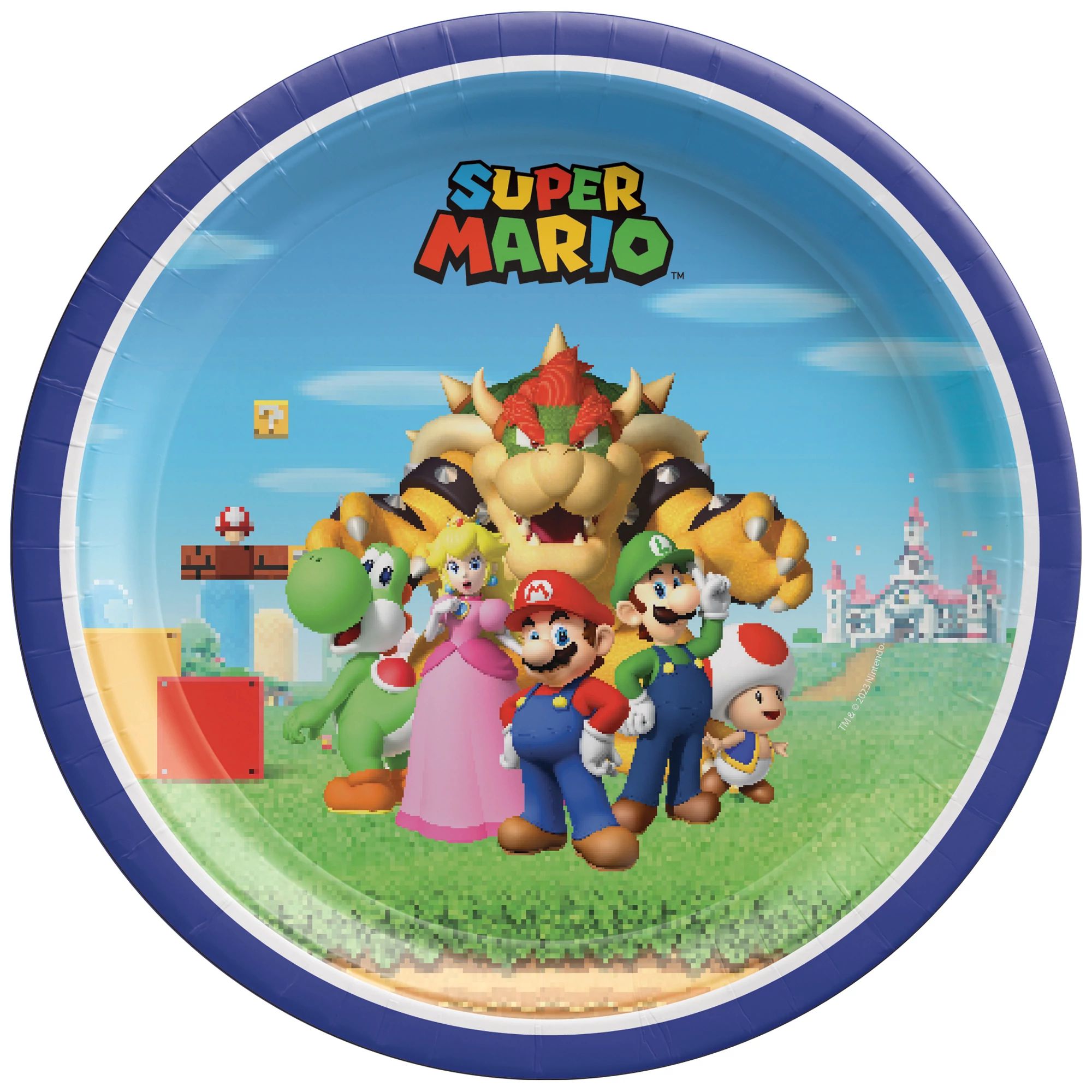 Super Mario Brothers 7" Round Plates