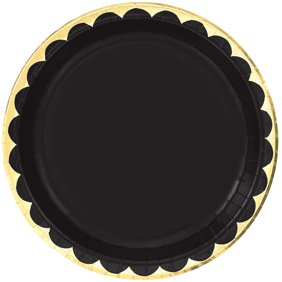 10&quot; Metallic Paper Plate - Jet Black