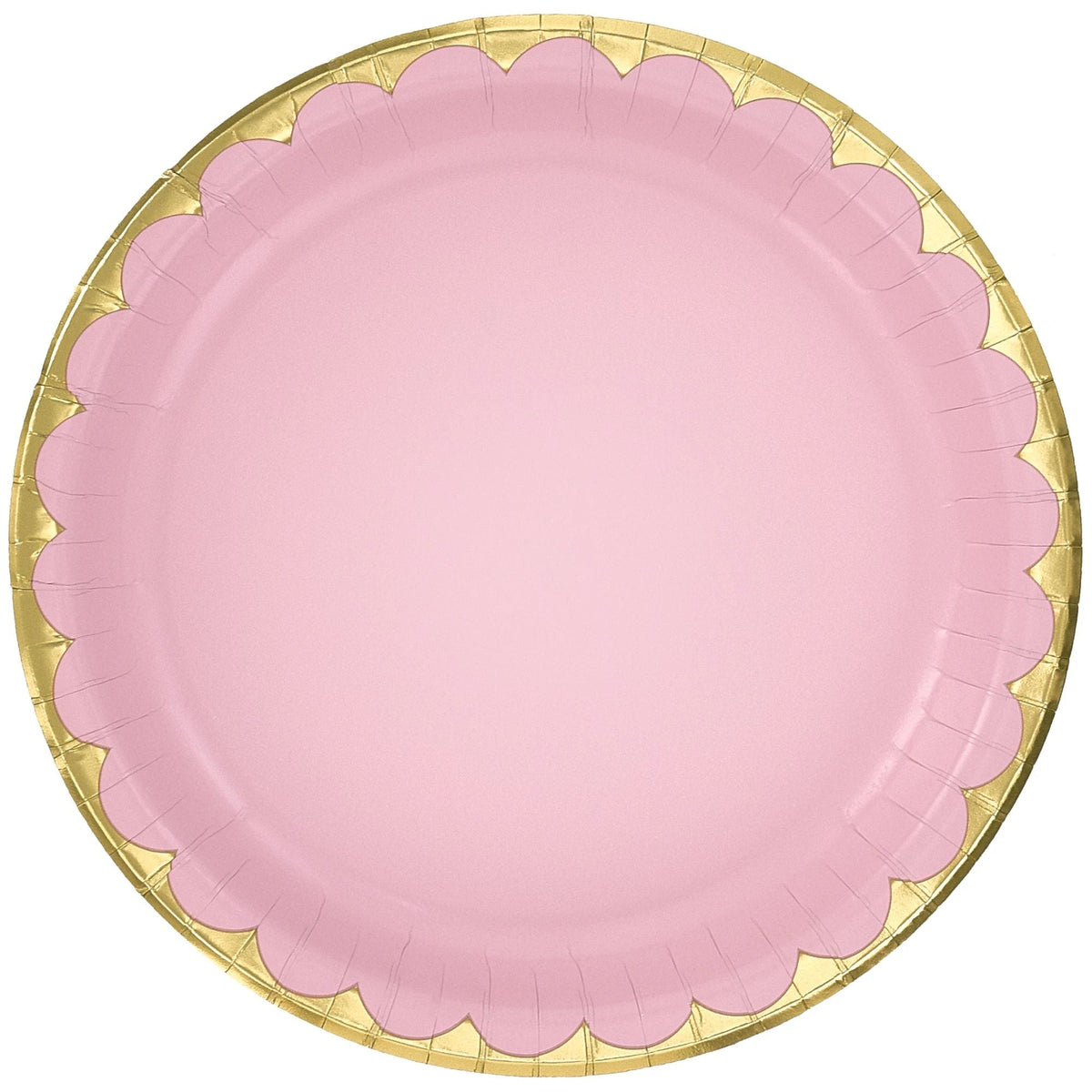 10&quot; Metallic Paper Plate - Rose