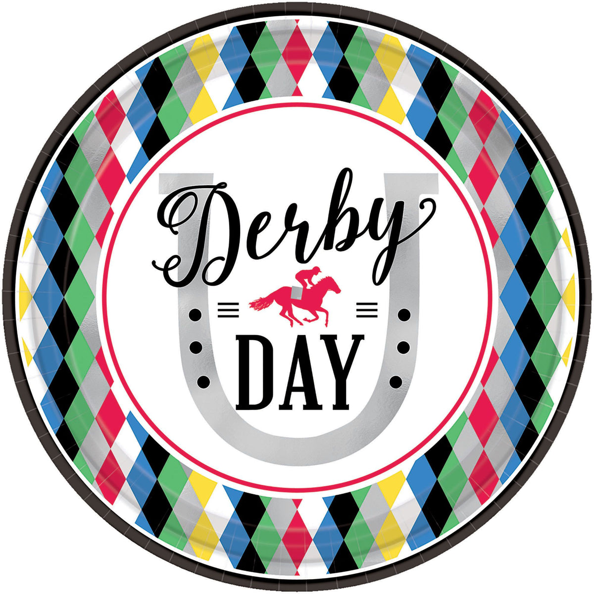 Derby Day Round Plates, 9&quot;