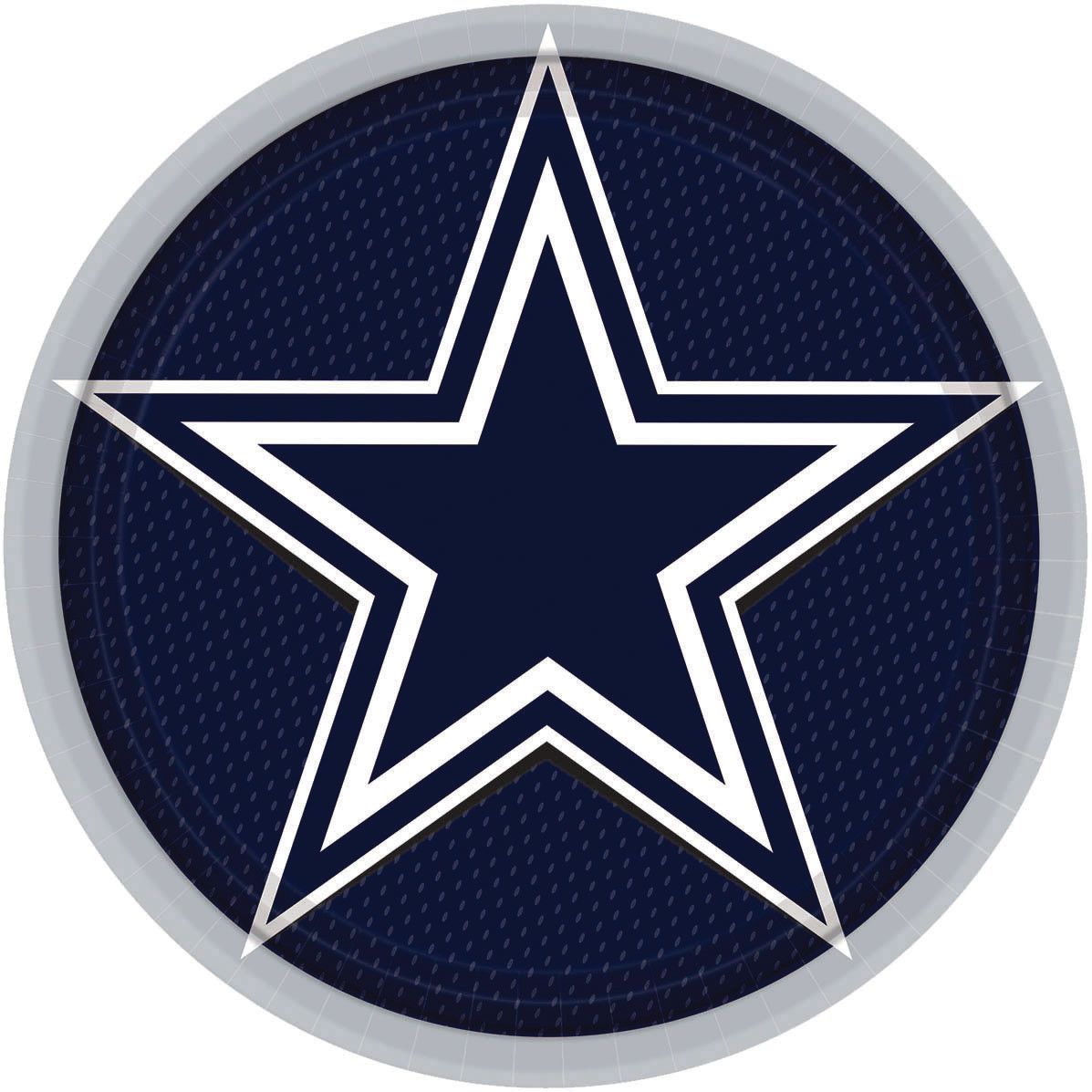 Dallas Cowboys Round Lunch Plates