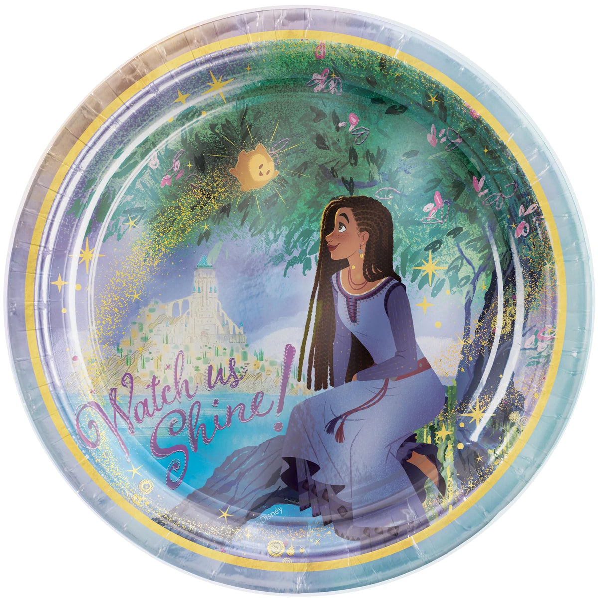 Disney Wish 9&quot; Foil Plates - Hot Stamped