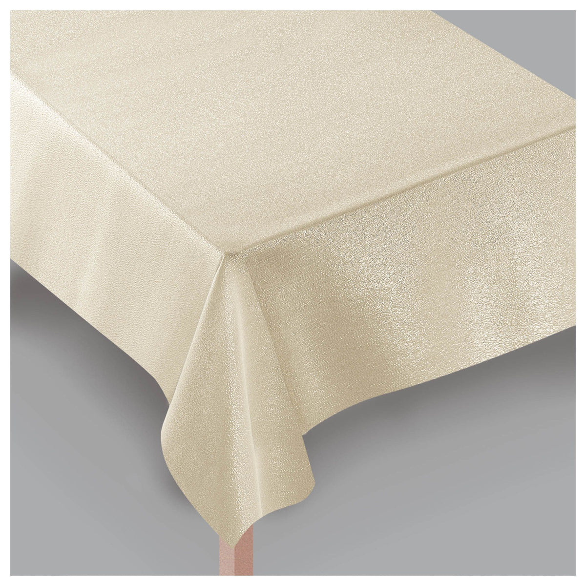 Metallic Tablecloth, 60&quot; x 104&quot; - Beige