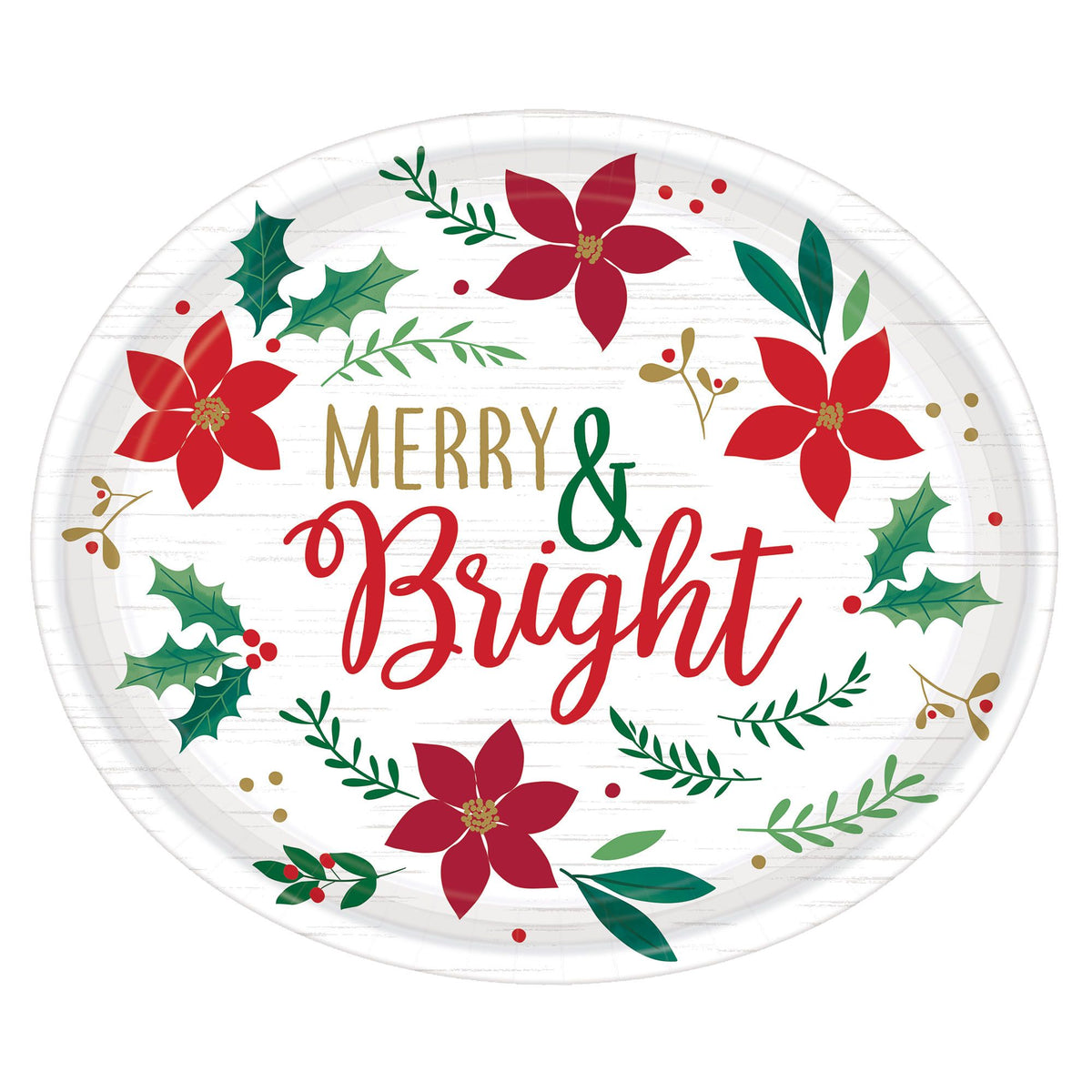 Christmas Wishes Oval Plates, 12&quot;