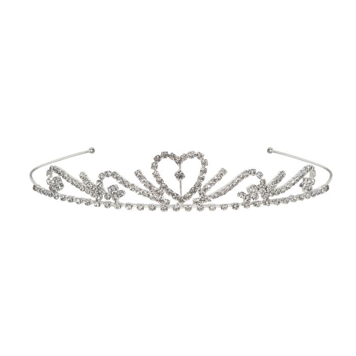 Royal Rhinestone Tiara silver heart