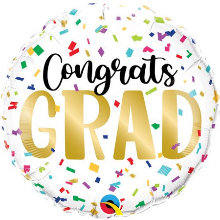 18&quot; Congrats Grad Color Confetti Foil Balloon