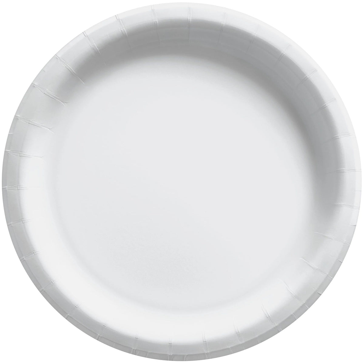 Frosty White - 6 3/4&quot; Round Paper Plates, 50 Ct.