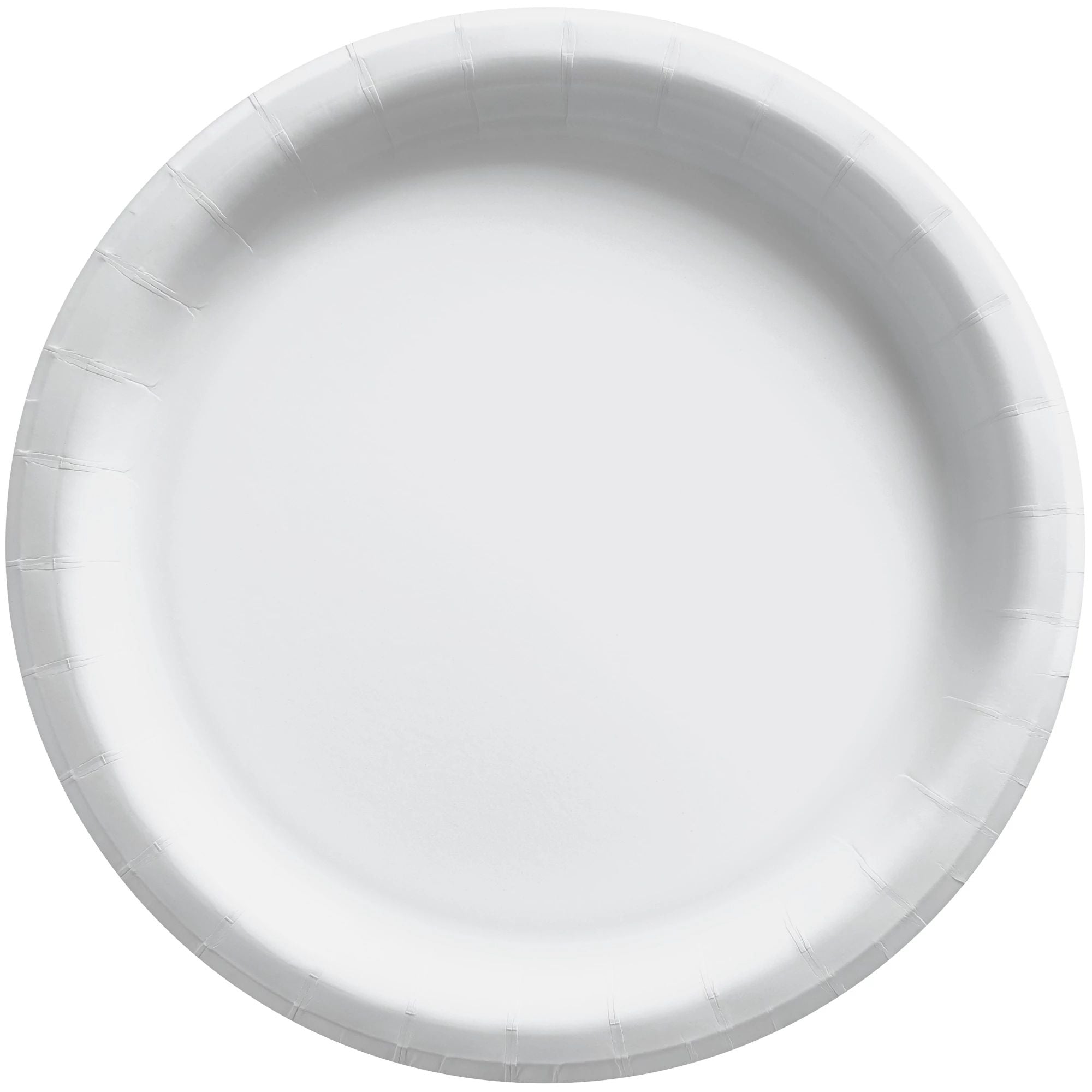 Frosty White - 6 3/4" Round Paper Plates, 50 Ct.