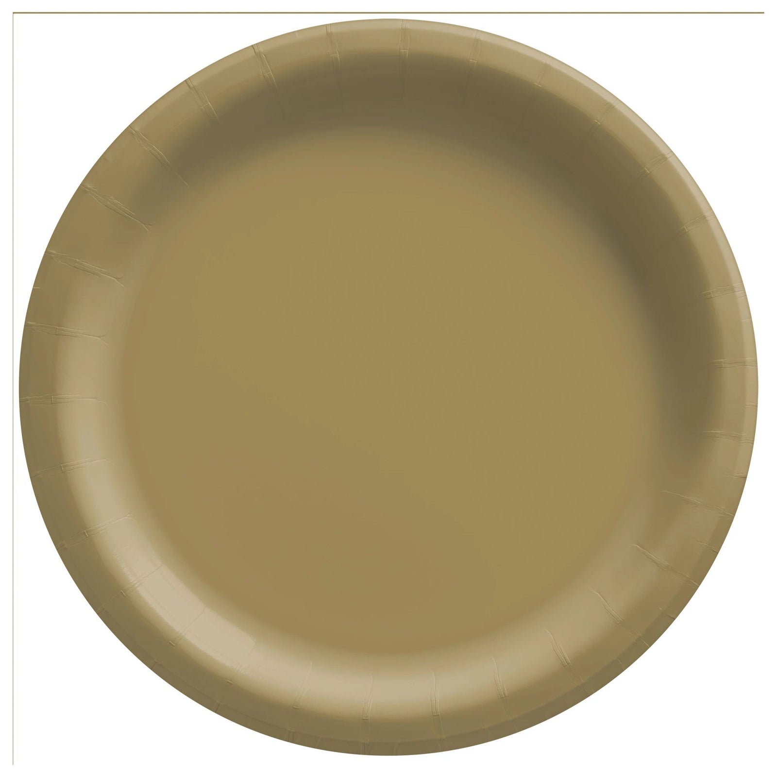 Gold - 6 3/4" Round Paper Plates, 20 Ct.