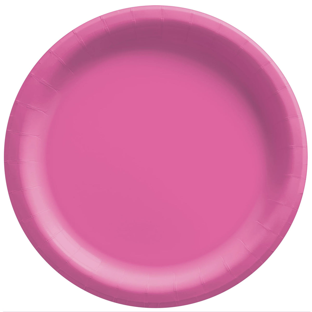 Bright Pink - 8 1/2&quot; Round Paper Plates, 50 Ct.