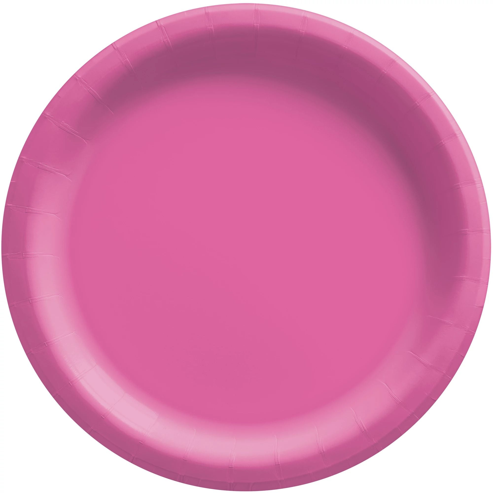 Bright Pink - 8 1/2" Round Paper Plates, 20 Ct.