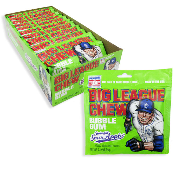 BIG LEAGUE CHEW - SOUR APPLE PEG BAG