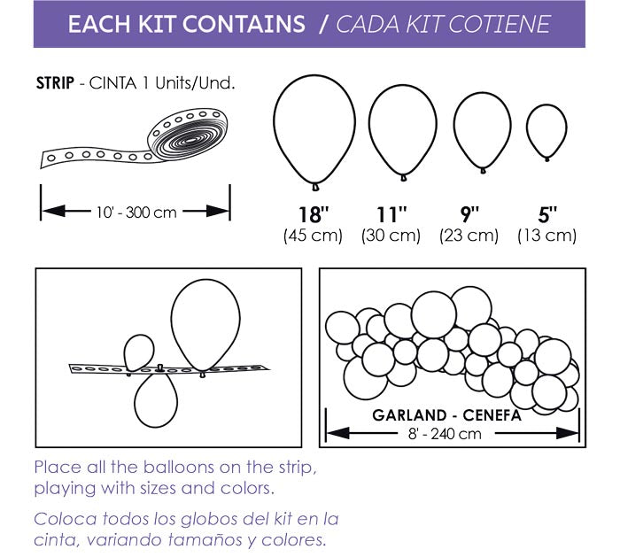 8' GARLAND KIT LUXURY GALA