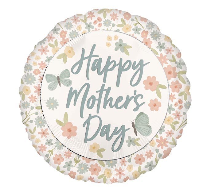 E001 17" PASTEL GARDENS HAPPY MOTHER'S DAY FOIL BALLOON