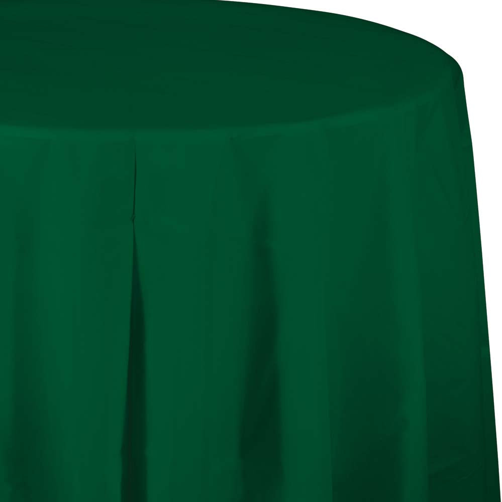 84" Hunter Green Octy Round Table cover