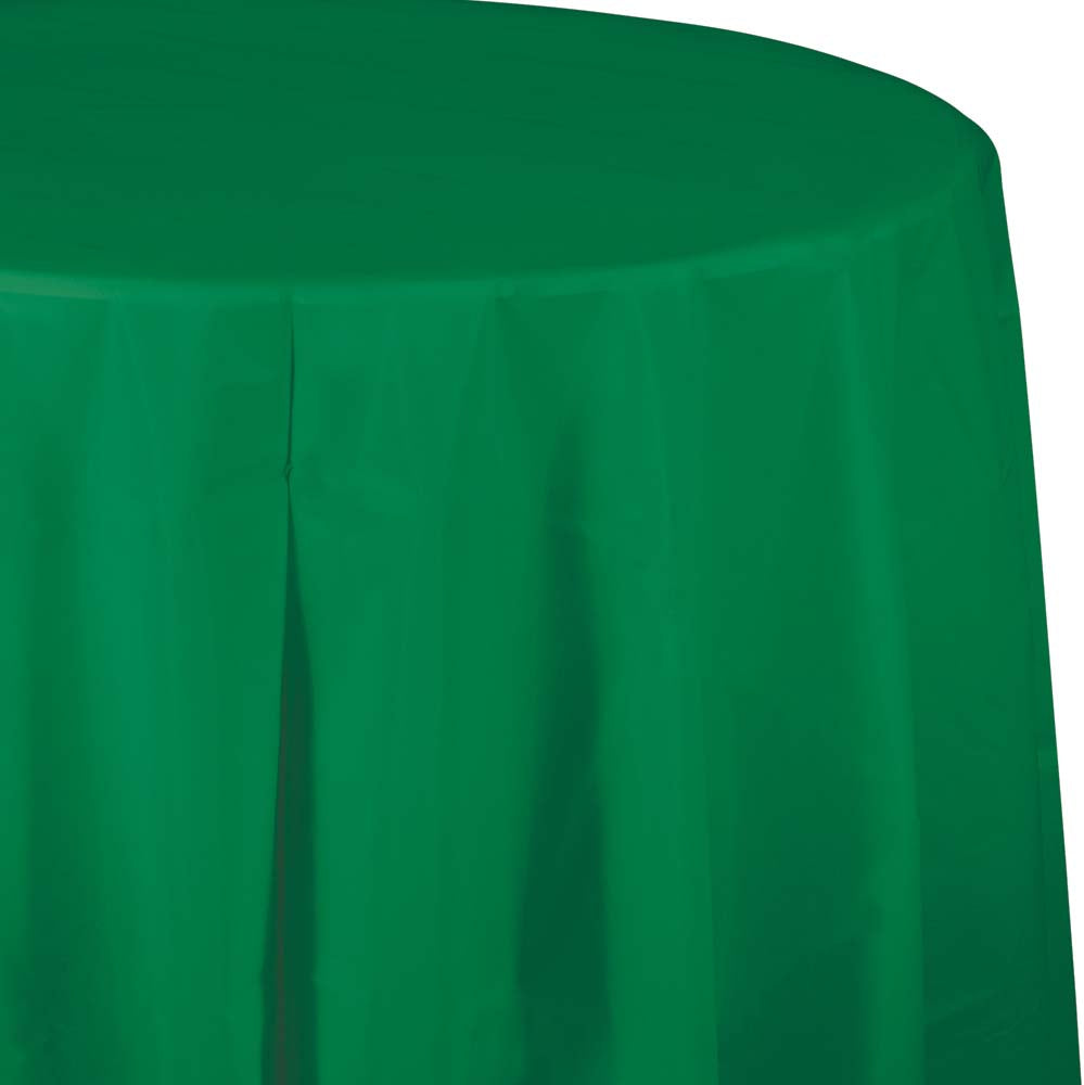 84&quot; Emerald Green Table cover, Octy Round