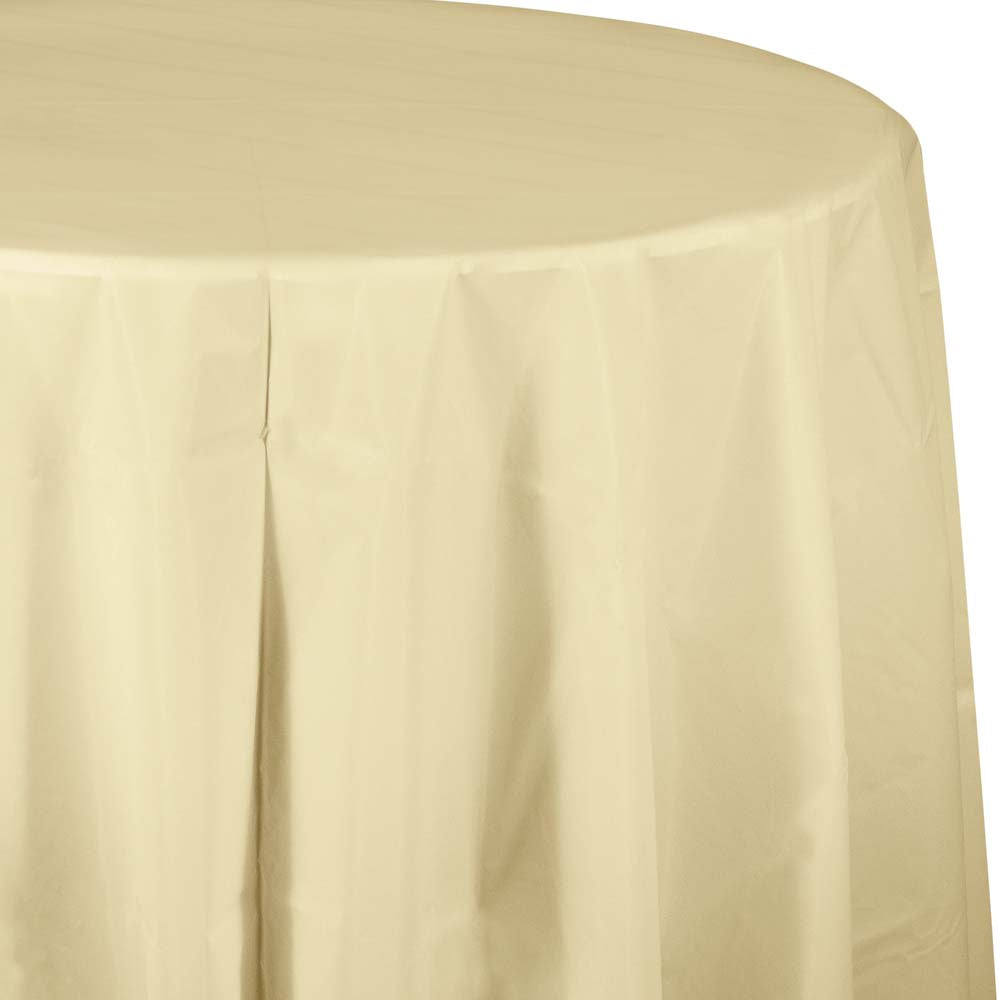 84&quot; Ivory Table cover, Octy Round