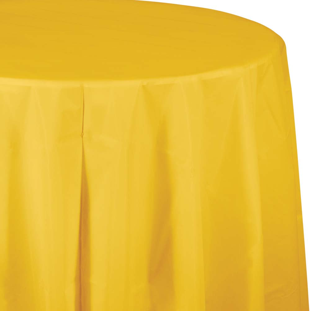 84&quot; School Bus Yellow Octy Round Table cover