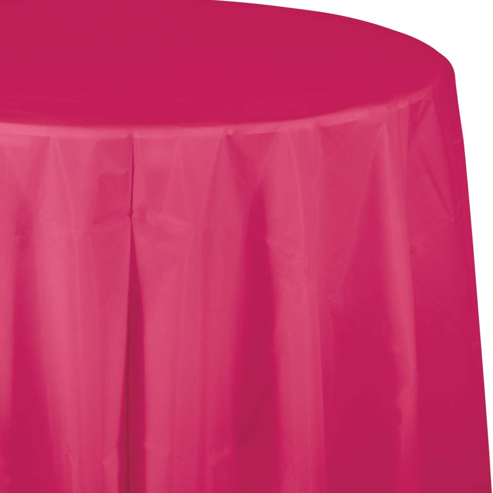 82&quot; Hot Magenta Table cover, Octy Round