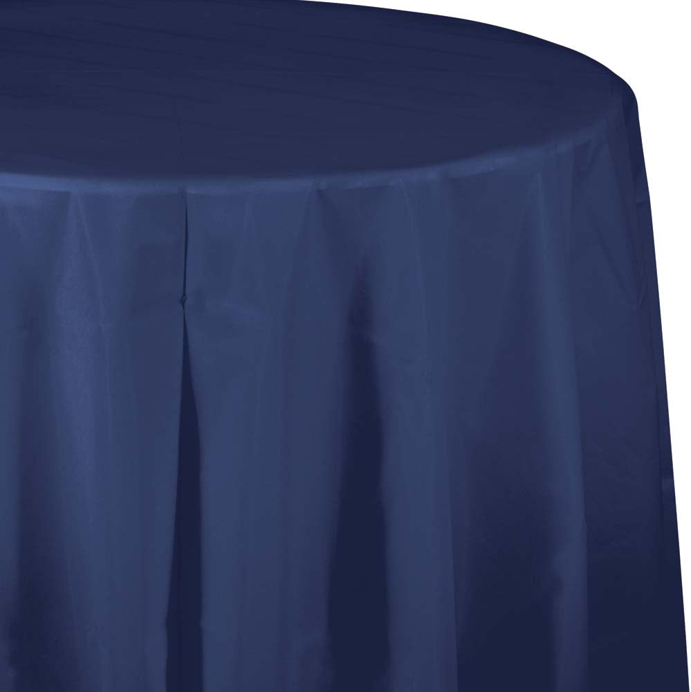 82&quot; Navy Tablecover, Octy Round