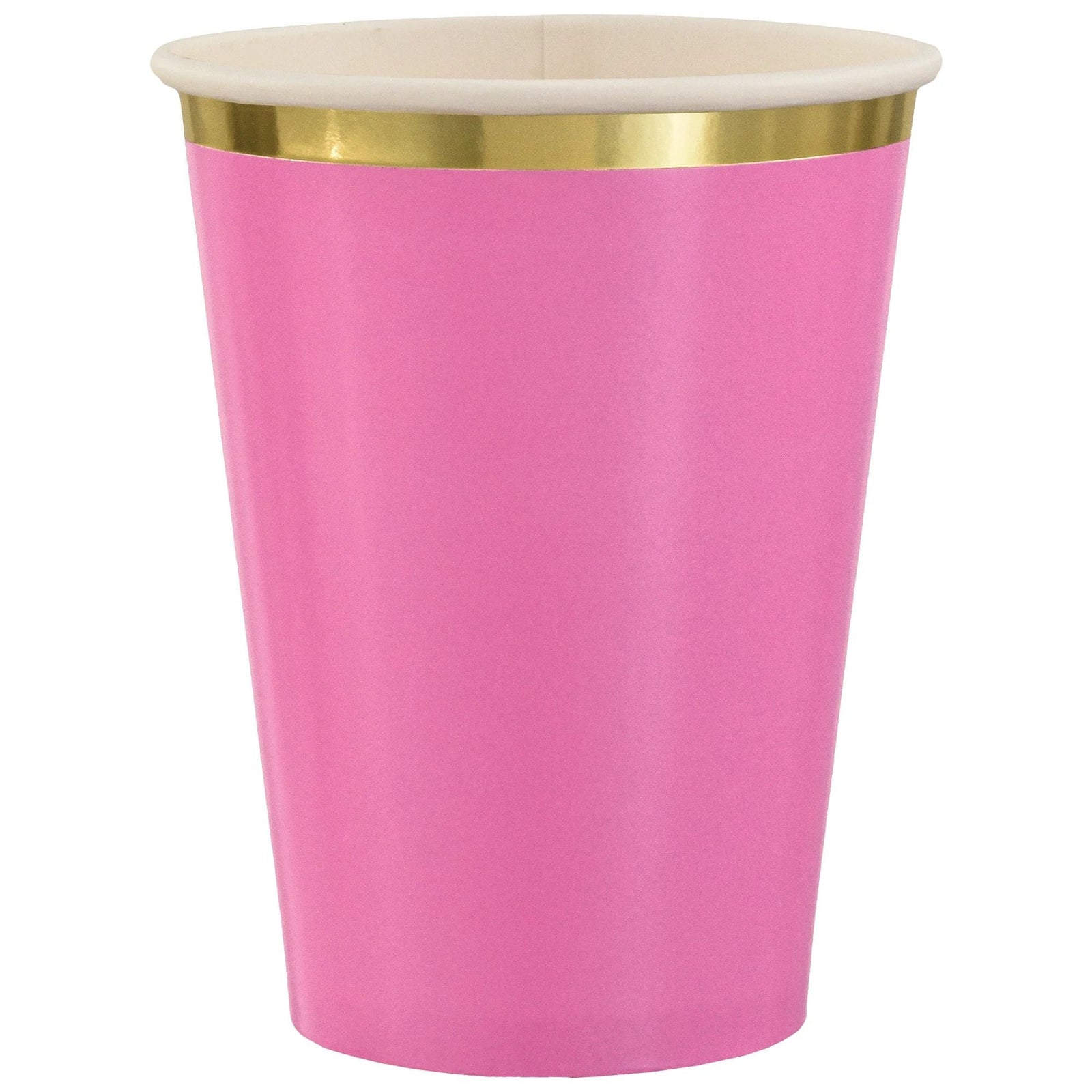 Paper Cup w/hot stamp 12 oz Cup - Bright Pink