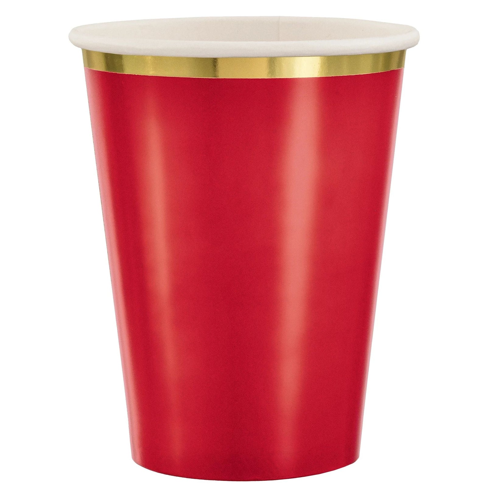 Paper Cup w/hot stamp 12 oz Cup - Apple Red