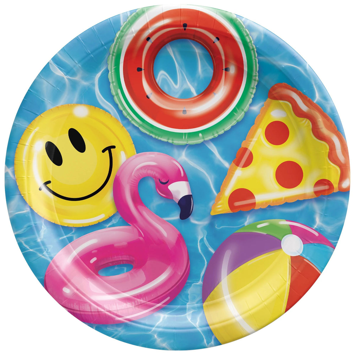 Cool Pool 10&quot; Round Paper Plates