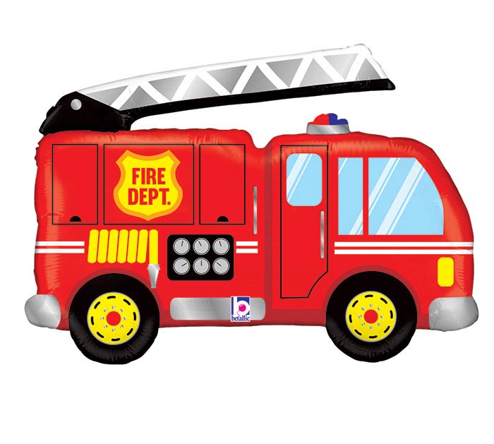 212 40&quot; FIRE TRUCK BALLOON FOIL BALLOON