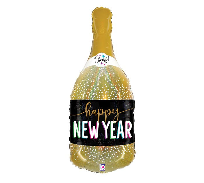 36" NEW YEAR CHAMPAGNE BOTTLE FOIL BALLOON