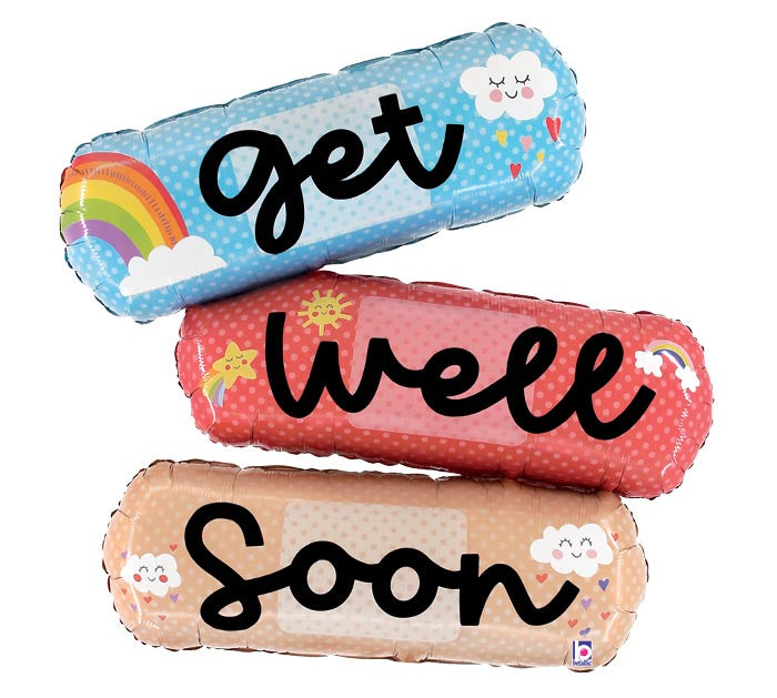 572 34" CHEERFUL GET WELL BANDAGES FOIL BALLOON