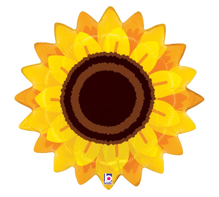 288 22&quot; AUTUMN SUNFLOWER SHAPE FOIL BALLOON