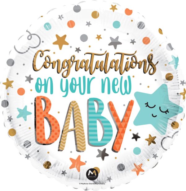 505A 17&quot; Welcome Baby Foil Balloon