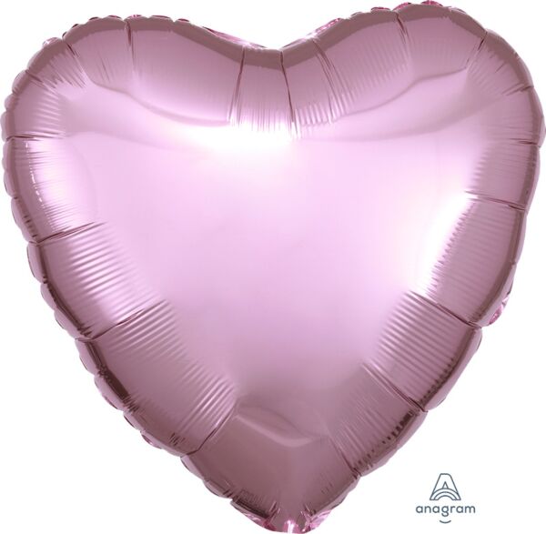 037 17&quot; Pastel Pink Heart Foil