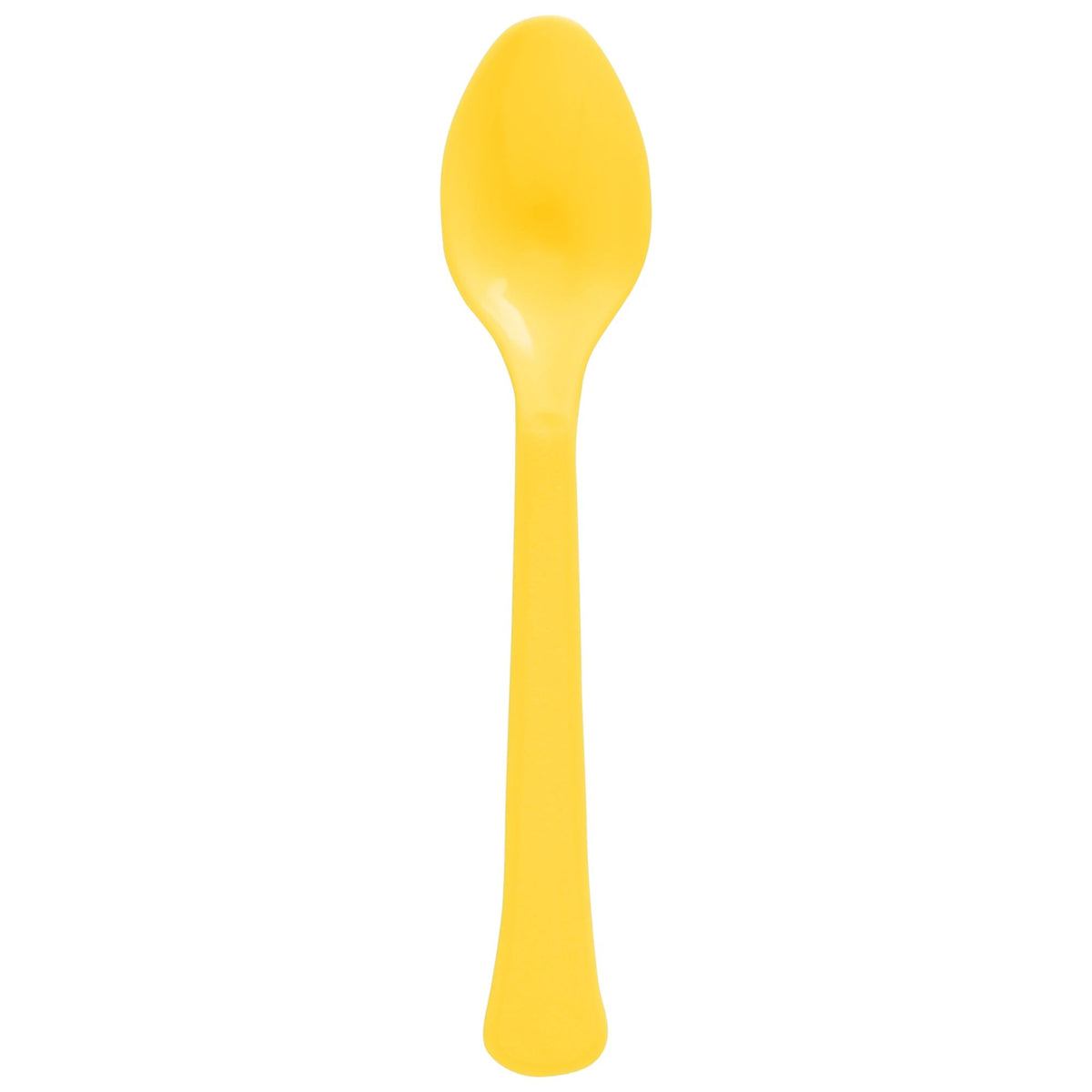 Reusable Plastic Spoons, Mid Ct. - Yellow Sunshine