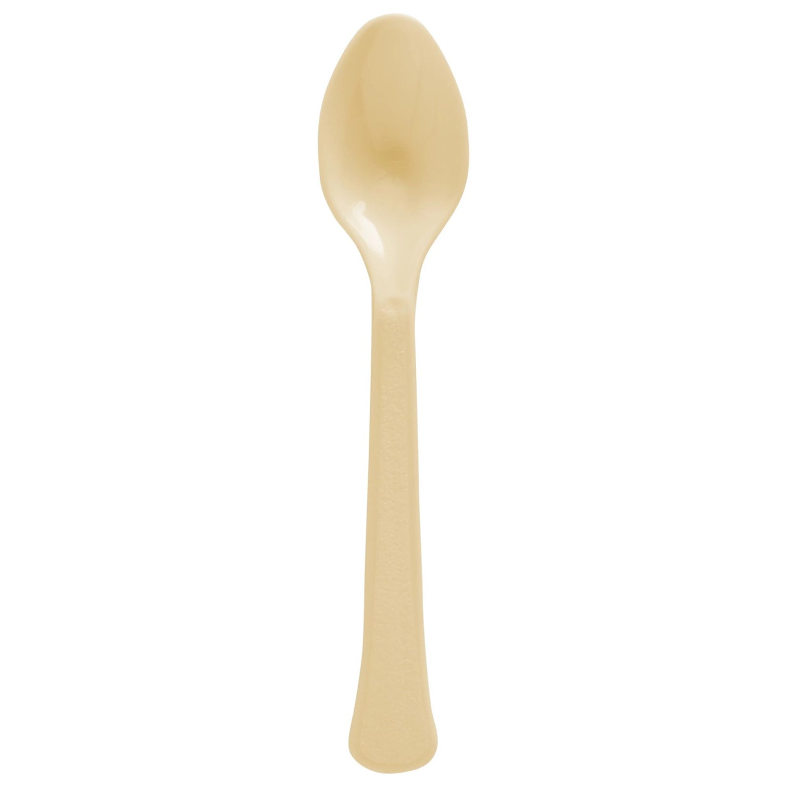 Reusable Plastic Spoons, Mid Ct. - Gold