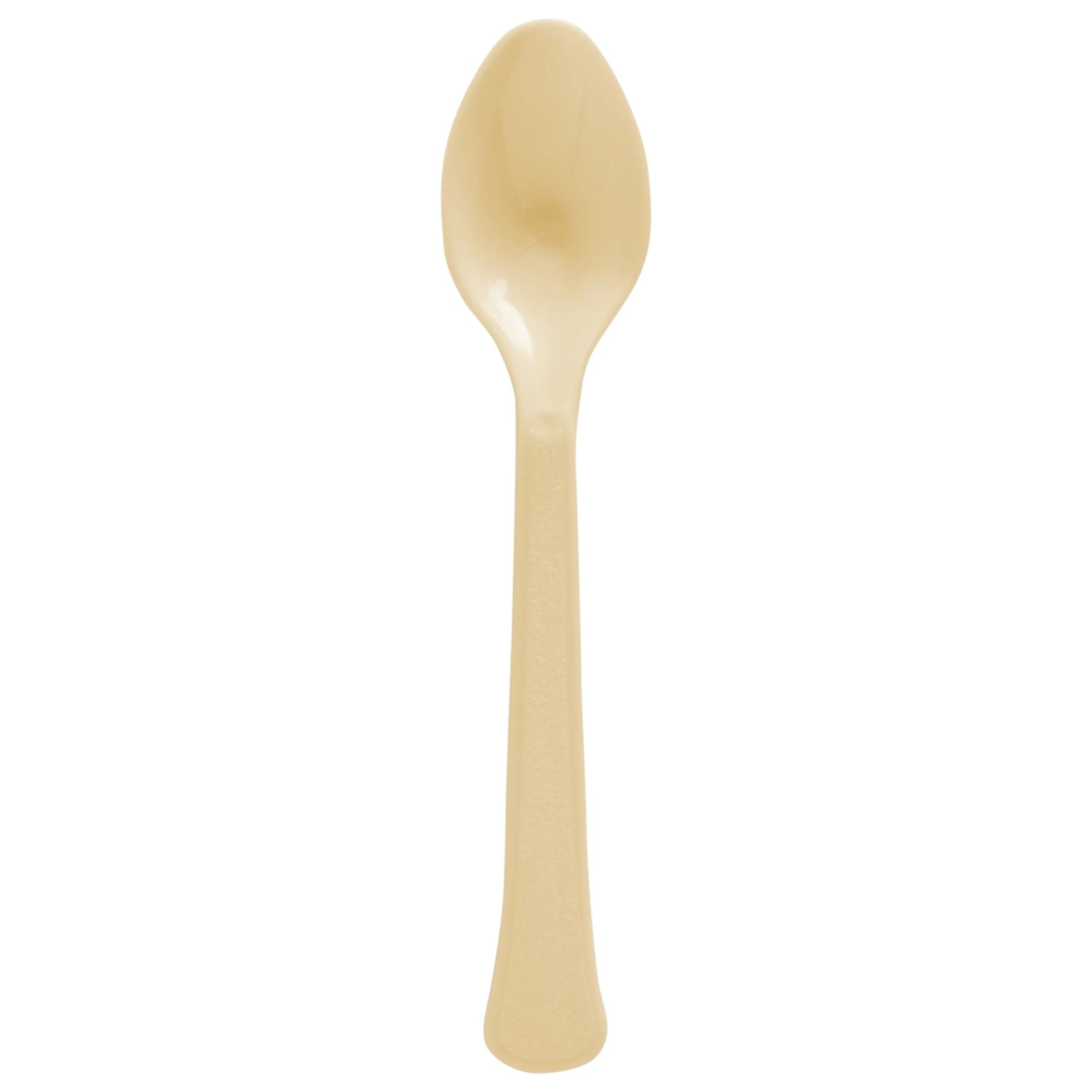 Reusable Plastic Spoons, Mid Ct. - Gold