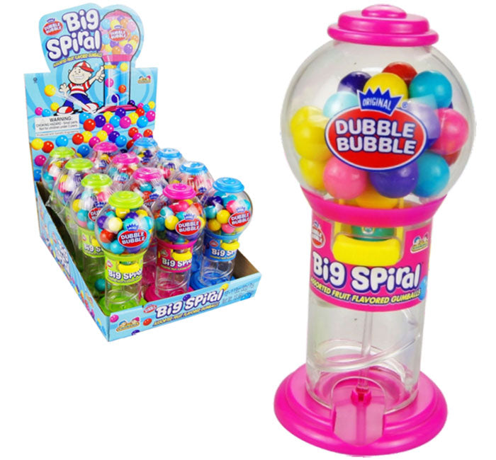 KIDSMANIA DUBBLE BUBBLE BIG SPIRAL DISPENSER