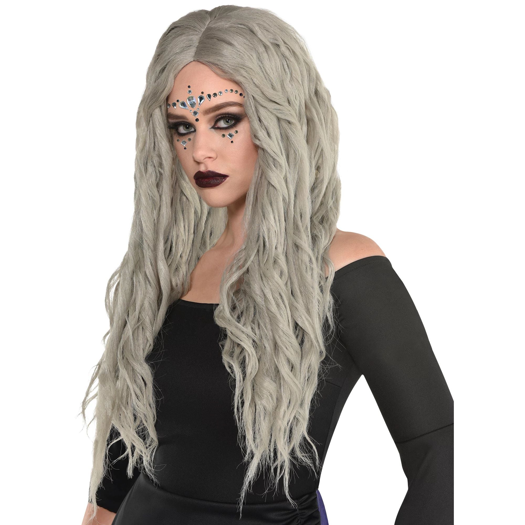 Bohemian Waves Grey Wig