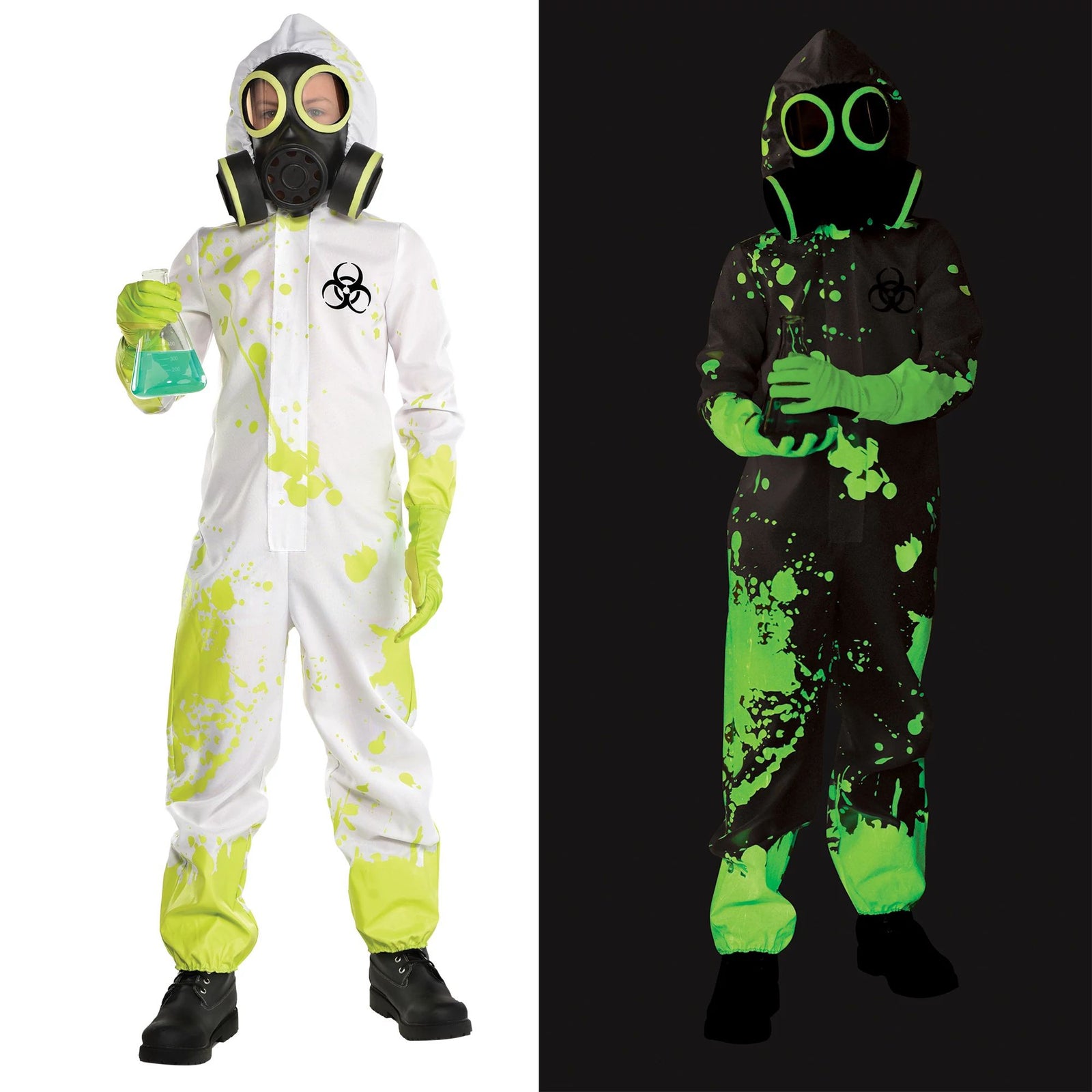 Glow Hazmat Child Costume by Amscan in White | Large |