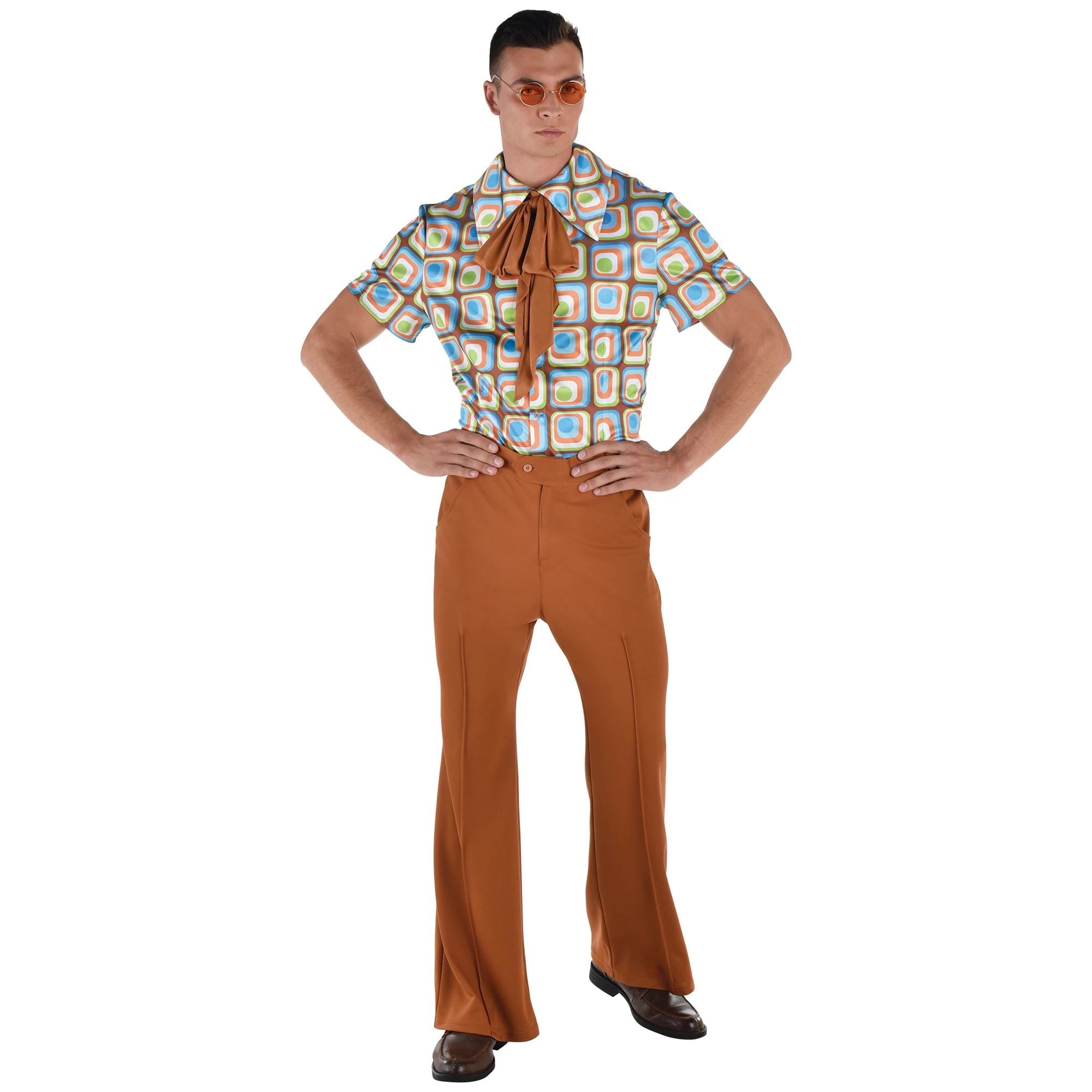 60's Collared Shirt & Pants Set - Men's S/M