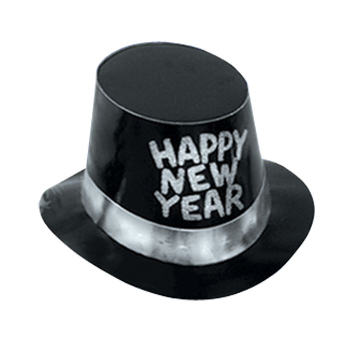 Black Hi-Hat w/Glittered HNY