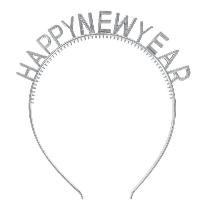 Happy New Year Headbands Silver