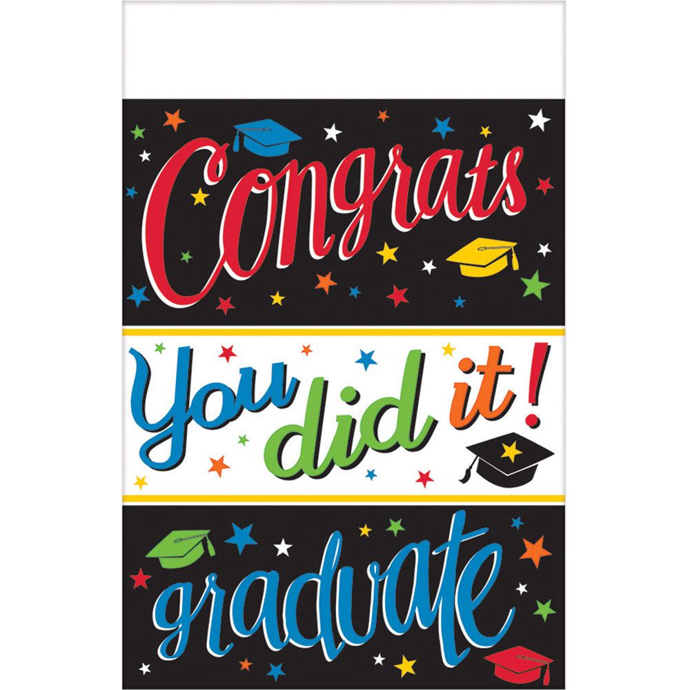 Graduation Colorful Tablecloth