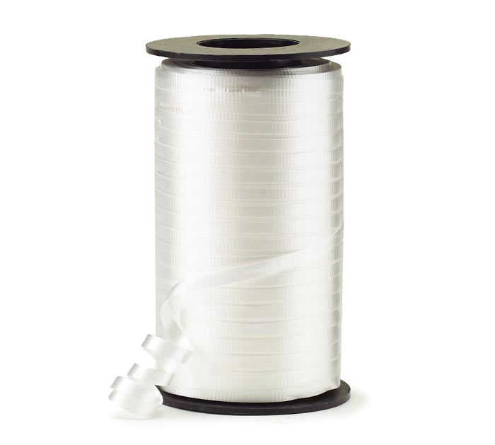 WHITE CRIMPED RIBBON