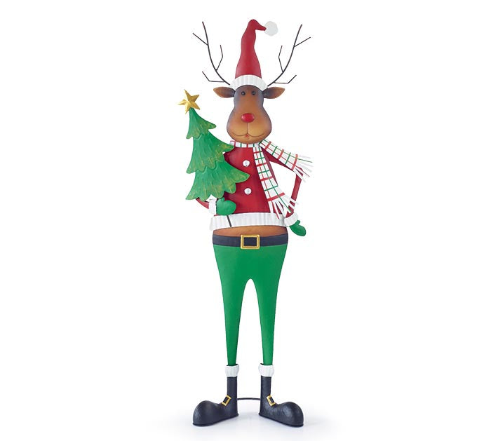 TIN CHRISTMAS REINDEER DECOR