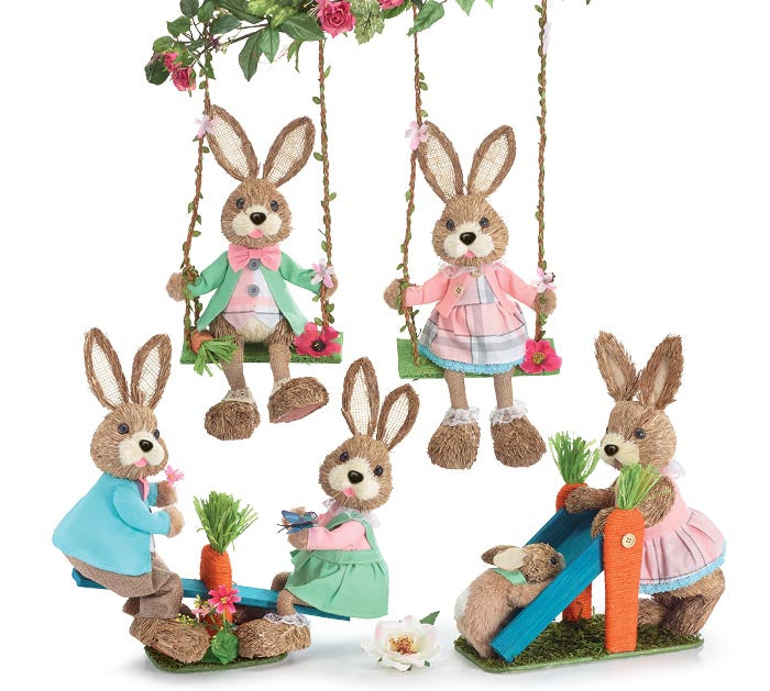 DECOR ASTD 4 PIECE PLAYGROUND BUNNIES