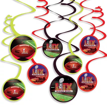 Super Bowl LIX Spiral Decorations