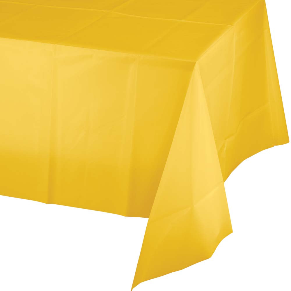 School Bus Yellow Plastic Table cover