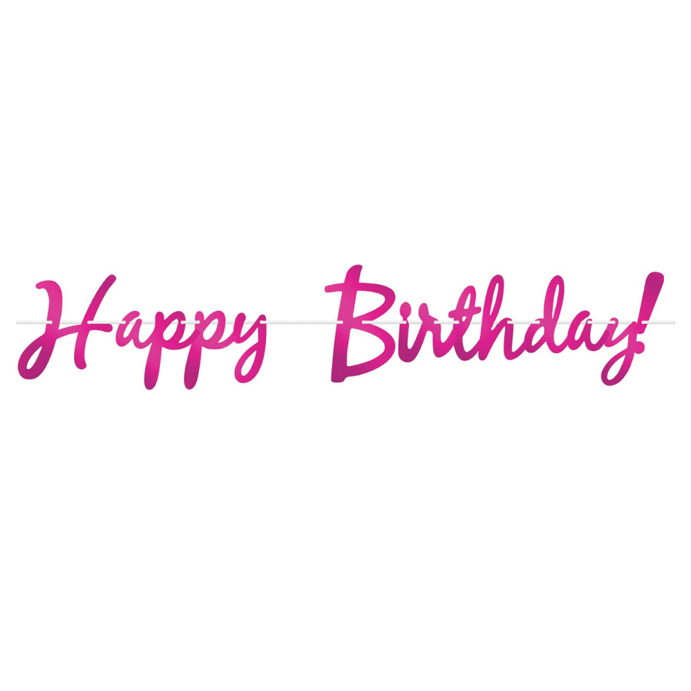 Foil Happy Birthday Streamer