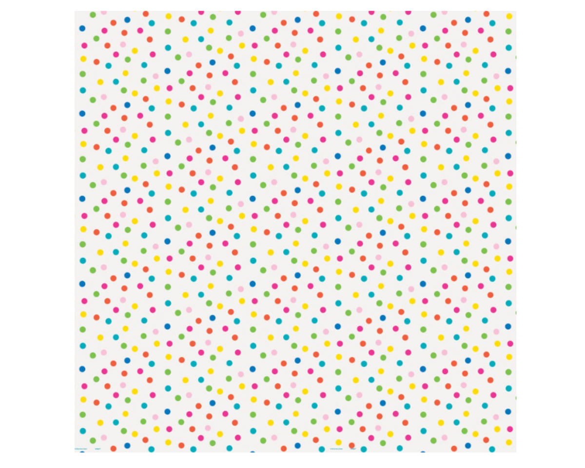 Confetti Cake Birthday Gift Wrap  30&quot; x 5 ft